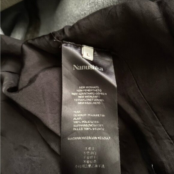 Nanushka Carlotta Faux Leather Hunter Green Maxi Skirt Fall Size Large Grunge - Picture 8 of 11